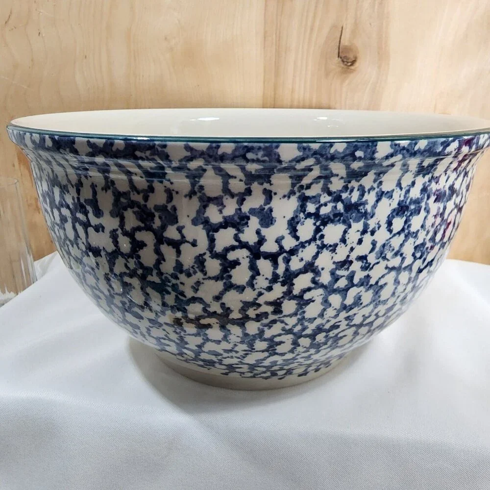 Folk Craft Cabin In Snow Mixing Serving Bowl 10.5" oven dishwasher microwave saf - Picture 9 of 11